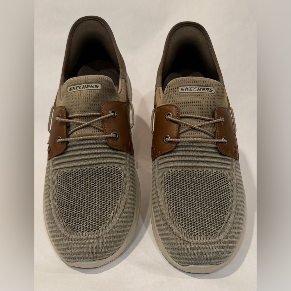Skechers Men's Brown and Tan Boat Shoes Delson 3.0 Size 14 NEW!
